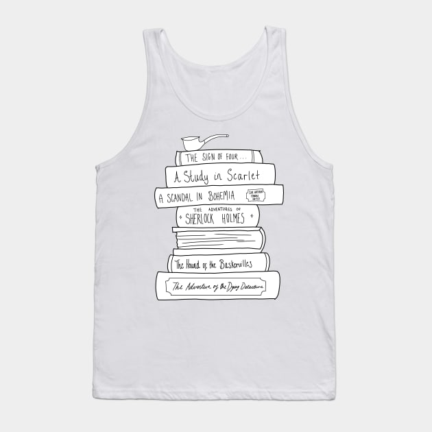 Sherlock Holmes book stack Tank Top by bookloversclub